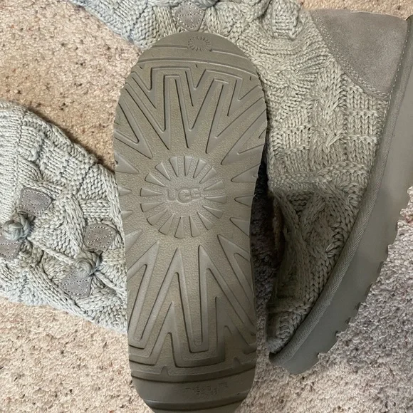 Ugg Gray Cardy/Sweater Boots - Picture 2 of 3